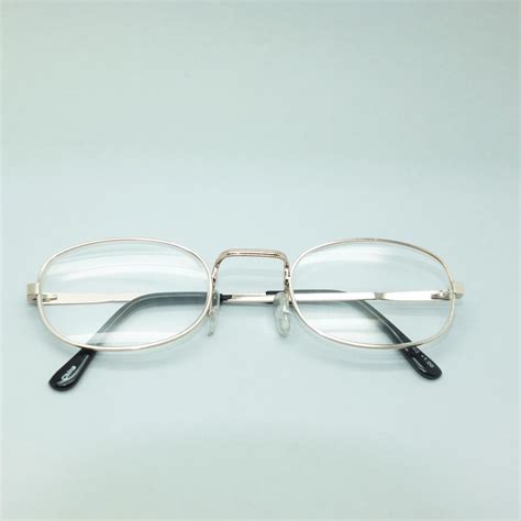 Reading Glasses Polished Gold Metal Frame Classic Small Oval 350 Lens