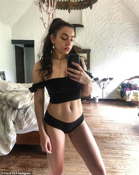 Charli Xcx Showcases Her Toned Abs In Black Bikini Before Posing In Hot Pink Bra Daily Mail Online