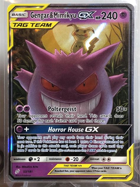 Check spelling or type a new query. Pokemon Card Gengar & Mimikyu GX 53/181 Team Up NM Condition - Gotta Catch Em All Collectibles