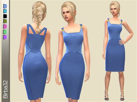 Bluette Pencil Dress By Birba32 At Tsr Sims 4 Updates