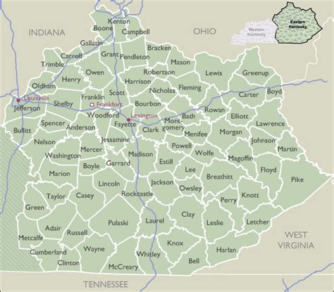Kentucky State Map With Zip Codes