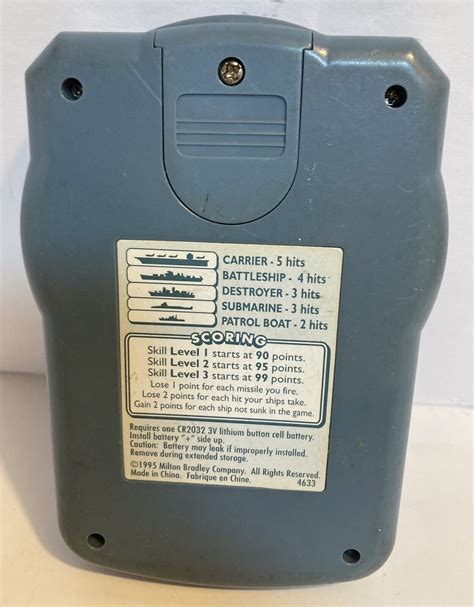 Electronic Battleship Milton Bradley Handheld 1995 Ebay