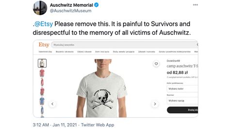 Etsy Pulls Camp Auschwitz Shirt After Auschwitz Memorial Spots Item