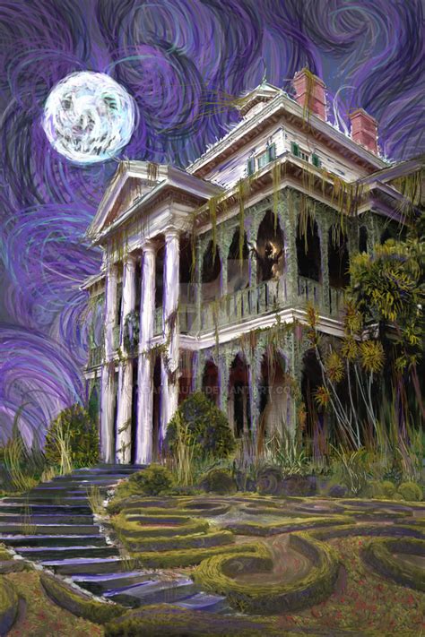 The Haunted Mansion Night By Adamtaula On Deviantart