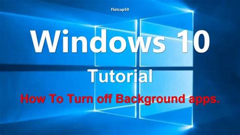 Windows 10 Apps Turn Off Unwanted Running Background Apps How To Youtube