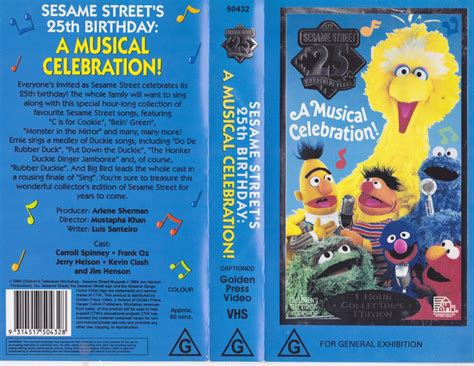 Sesame Street ~25 Wonderful Years A Musical Celebration~vhs Pal Video