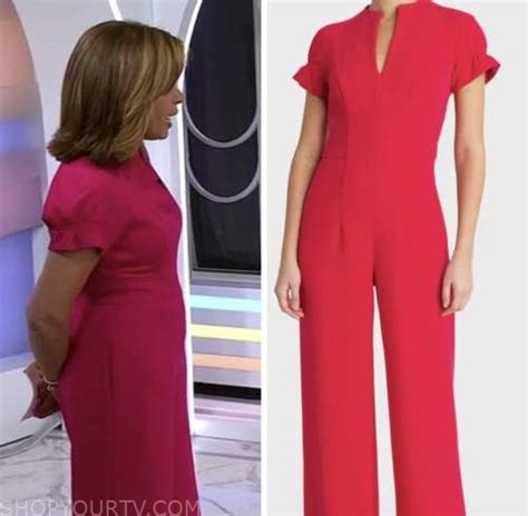 the today show august 2022 hoda kotb s pink puff sleeve jumpsuit fashion clothes outfits