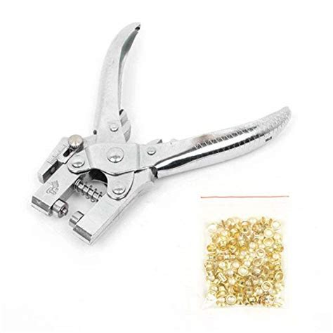 Eyelet Hole Punch Pliers Set With 100 Eyelets By Kurtzy Metal Eyelets