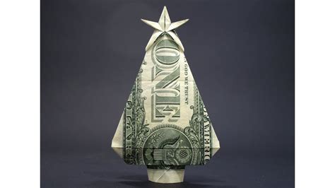 Easy Money Origami Christmas Tree Instructions