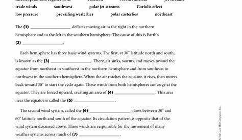 mcgraw hill worksheet answers