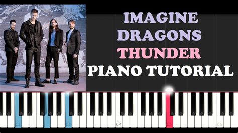 Print and download choral sheet music for thunder by imagine dragons arranged for satb choir + piano includes piano accompaniment in bb major. Imagine Dragons - Thunder (Piano Tutorial) - YouTube