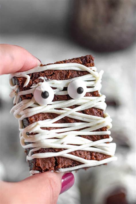 Mummy Halloween Brownies The Foreign Fork