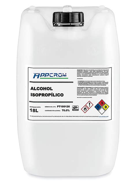 Alcohol Isopropílico Al 70 Botella De 18 L S 23636 Uline