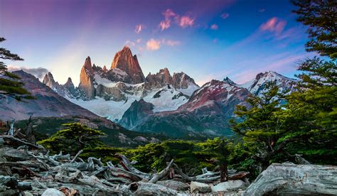 Fitz Roy Mountain Near El Chalten In The Southern Patagonia On The