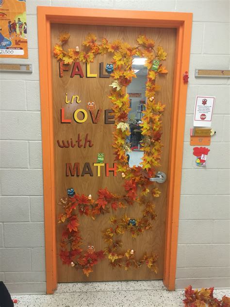 Fall Classroom Door Decoration For Math Class Math Door