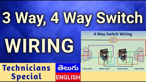 59 3 Way 4 Way Switch Wiring For Light Or Motor Youtube