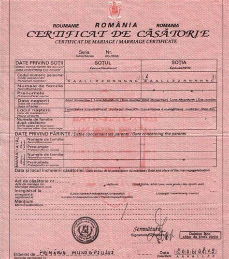 Certificat De Nastere Casatorie Ro