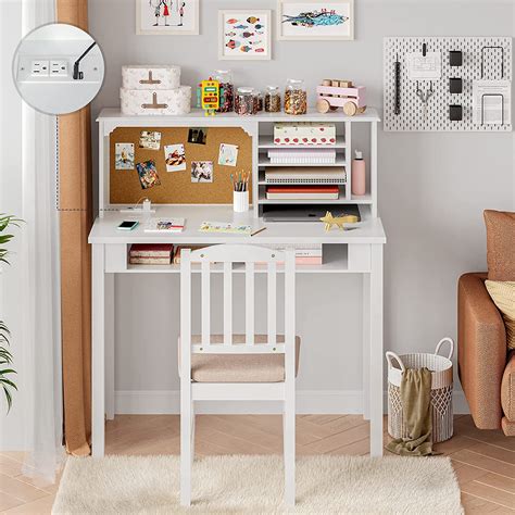 Buy Adorneve Wooden Desk And Chair Set With Usb Ports Kids Study Desk