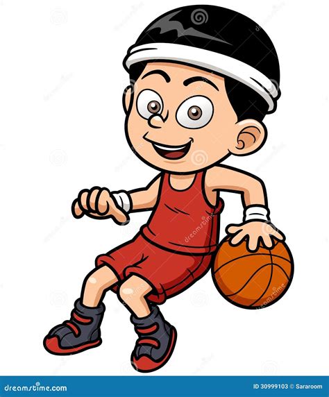 Cartoon Basketball Players Set Dribbling And Possesion Set Vector