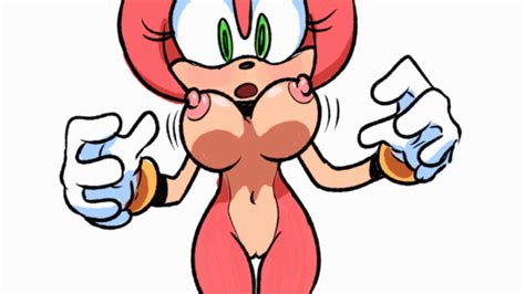 Rule 34 2d Amy Rose Animated Anthro Blush Bouncing