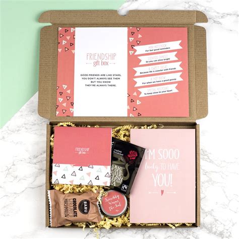 Find all the best gifts for friends to make sure they will be unique and that you will make your friends remember you by your thoughtful gifts. personalised letterbox friendship gift box by milly ...