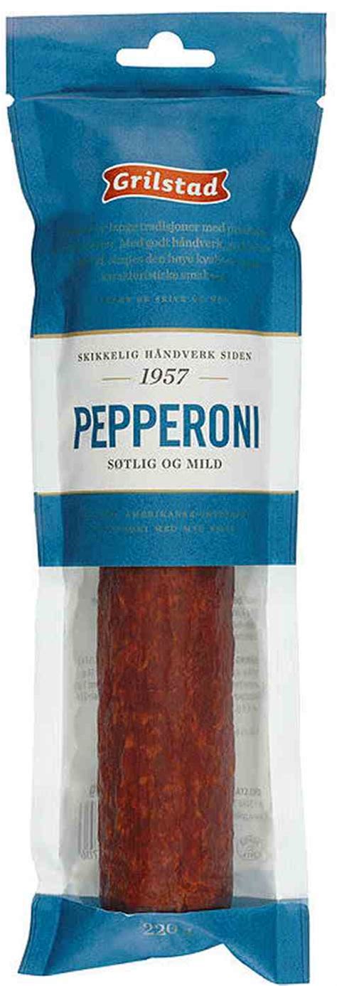 Kjøp grilstad pepperoni 100 g og alt annet av dagligvarer billig på nett! Grilstad pepperoni hel med næringsinnhold, oppskrifter og ...