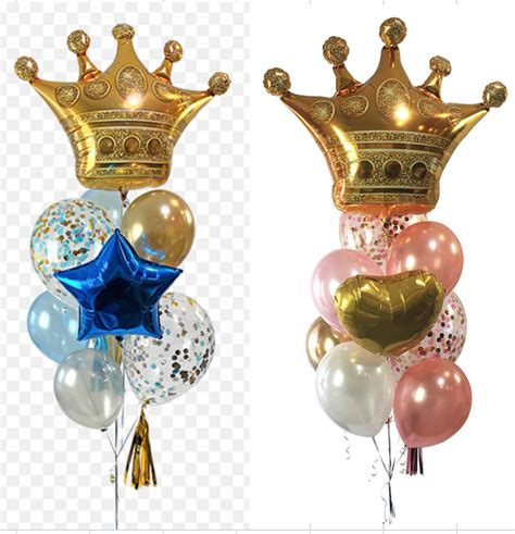 Balloon Cluster Crown Balloon Bouquet For King And Queen Mr Party