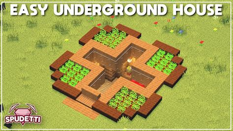 Minecraft How To Build An Easy Underground House Tutorial 2021 Youtube