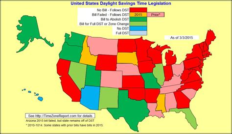 Daylight Savings Time Arizona Map