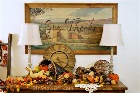 It sure looks nicer than the majority of models you can usually find in stores plus you can give it any size and shape you want. Thanksgiving decorating with thrift store framed print.DIY ...