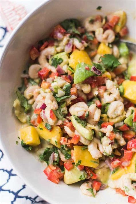 The first step in making shrimp ceviche is to dice all of your vegetables (this recipe calls for chopped carrot, jalapeño, onion, and tomato), mix them in a bowl, and set them aside. Shrimp Ceviche Recipe With Mango and Avocado - Reluctant Entertainer
