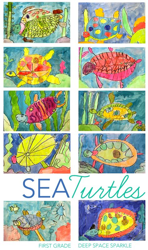 Sea Turtles Drawing And Painting Lesson Deep Space Sparkle