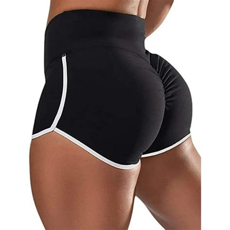 Sayfut Scrunch Butt Shorts For Women High Waisted Yoga Shorts Ruched Butt Lifting Booty Shorts