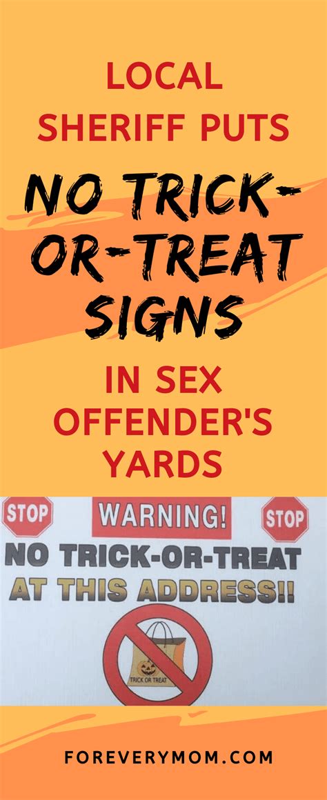 Local Sheriff Puts No Trick Or Treat Signs In Sex Offenders Yards For