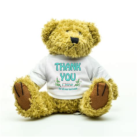 Thank You Personalised Teddy Bear Personalised Thank You T