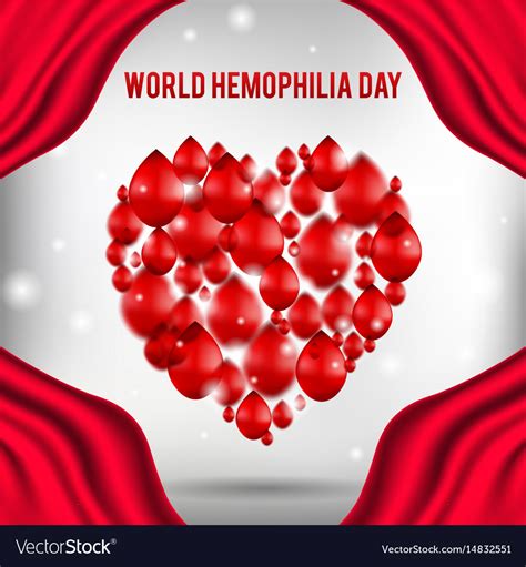 World Hemophilia Day Poster Realistic Royalty Free Vector