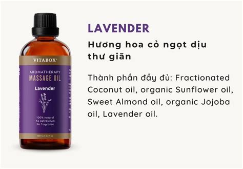 Dầu Massage Lavender Aromatherapy Body Massage Oil Vitabox