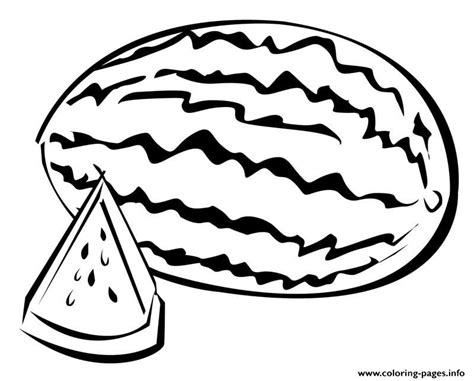 Printable cute watermelon coloring page. Delicious Watermelon Fruit S4571 Coloring Pages Printable