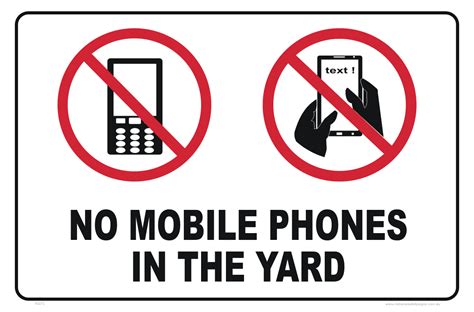No Mobile Phones Sign P2273 National Safety Signs