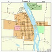 Oregon Illinois Street Map 1756484