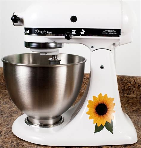 Sunflower Floral Bakery Kitchenaid Mixer Mixing Machine Decal Etsy