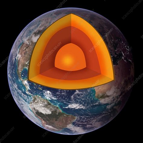 Cross Section Of Earth Stock Image C0285127 Science Photo Library