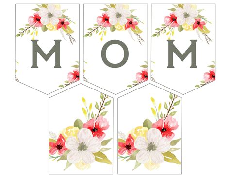 Mothers Day Banner Printable Paper Trail Design Mothers Day