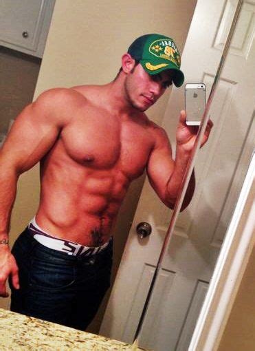 Hot Handsome Muscular Redneck Shirtless Selfie Guys