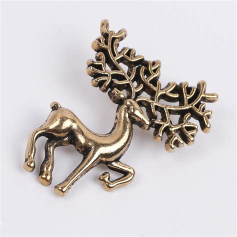 Mdiger Vintage Deer Collar Pin For Men Suit Fashion Jewelry Retro