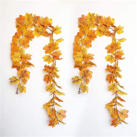 Buy 66ft 20 Led Maple Leaf Garland String Lights For Fall Harvest