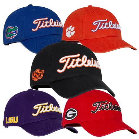 Titleist® Collegiate Deluxe Adjustable Hats Choose Your Favorite
