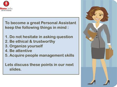 5 steps to become a great personal assistant by