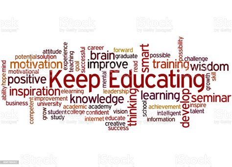 Keep Educating Word Cloud Concept 3 Stock Illustration Download Image