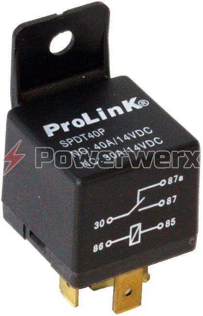 Prolink Spdt Relay With Plastic Bracket 40 Amps Powerwerx